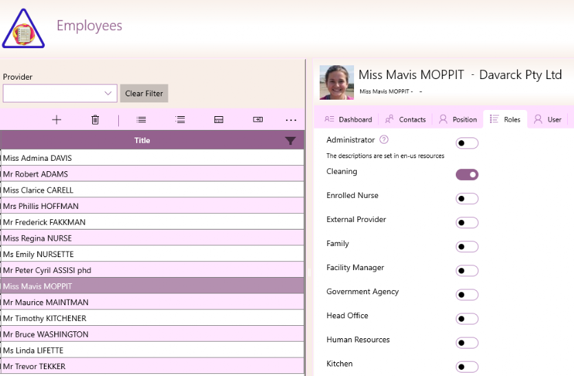 GSO Care Aged Care Software Employee Modules And Roles